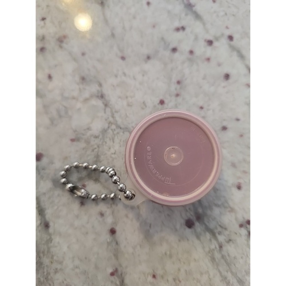 Vintage Tupperware Mini Bowl Keychain 1307-4 RED 1 1/2"